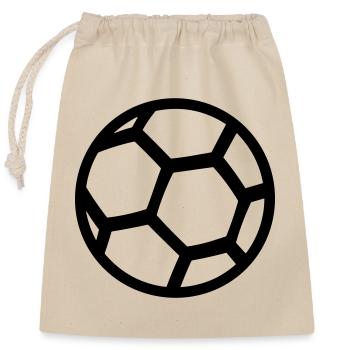 ballon de foot - Sac cadeau en coton avec cordon (25 x 30 cm) - nature - Devant