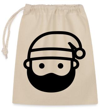 Little Father Christmas - Closable cotton gift bag (25x30cm) - nature - Front
