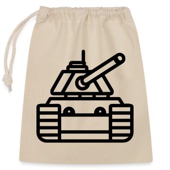 tank - Closable cotton gift bag (25x30cm) - nature - Front