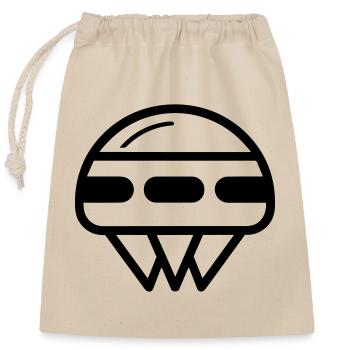 flying saucer - Closable cotton gift bag (25x30cm) - nature - Front