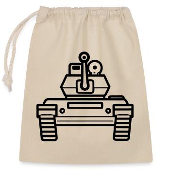 tank - Closable cotton gift bag (25x30cm) - nature - Front