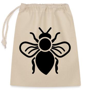 Abeille - Sac cadeau en coton avec cordon (25 x 30 cm) - nature - Devant