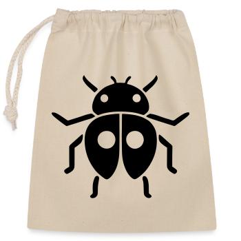 Ladybug - Closable cotton gift bag (25x30cm) - nature - Front