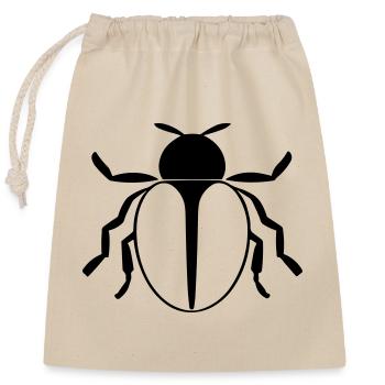 Ladybug - Closable cotton gift bag (25x30cm) - nature - Front