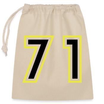 71 Number College - Closable cotton gift bag (25x30cm) - nature - Front