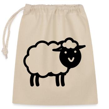 sheep - Closable cotton gift bag (25x30cm) - nature - Front