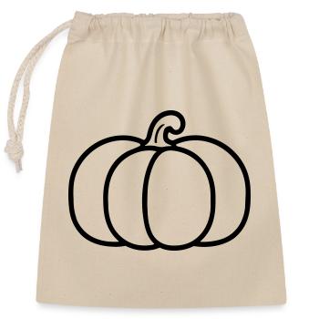 pumpkin - Closable cotton gift bag (25x30cm) - nature - Front