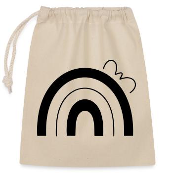 Rainbow - Closable cotton gift bag (25x30cm) - nature - Front