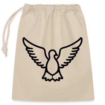 Colombe - Sac cadeau en coton avec cordon (25 x 30 cm) - nature - Devant
