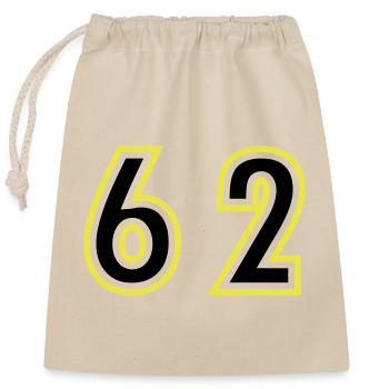 62 Number College - Closable cotton gift bag (25x30cm) - nature - Front