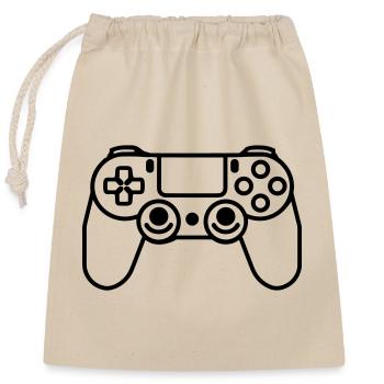 Videospiel-Controller - Verschließbarer Geschenkbeutel aus Baumwolle (25x30cm) - Natur - Vorne