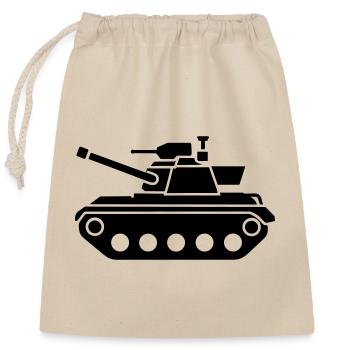 tank - Closable cotton gift bag (25x30cm) - nature - Front