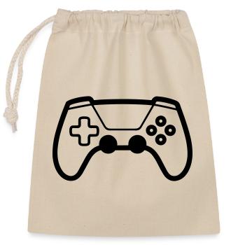 Videospiel-Controller - Verschließbarer Geschenkbeutel aus Baumwolle (25x30cm) - Natur - Vorne