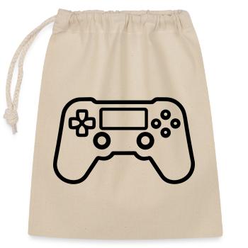 Videospiel-Controller - Verschließbarer Geschenkbeutel aus Baumwolle (25x30cm) - Natur - Vorne