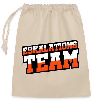 Eskalations Team - Verschließbarer Geschenkbeutel aus Baumwolle (25x30cm) - Natur - Vorne