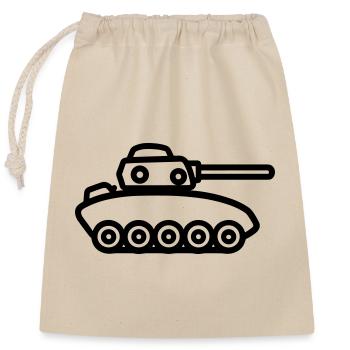 tank - Closable cotton gift bag (25x30cm) - nature - Front