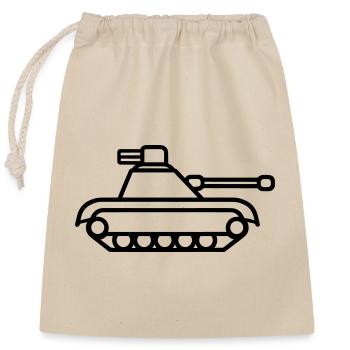 tank - Closable cotton gift bag (25x30cm) - nature - Front