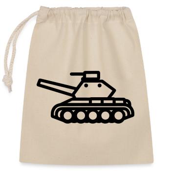tank - Sac cadeau en coton avec cordon (25 x 30 cm) - nature - Devant