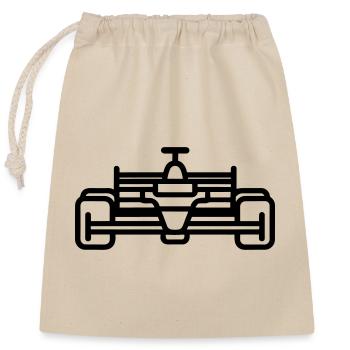 Race Car - Closable cotton gift bag (25x30cm) - nature - Front