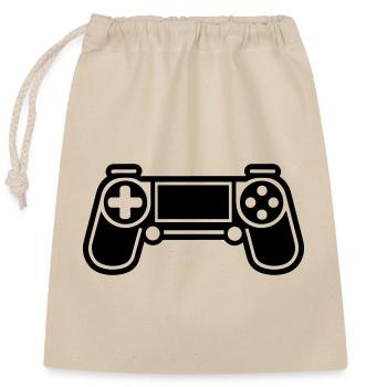 Videospiel-Controller - Verschließbarer Geschenkbeutel aus Baumwolle (25x30cm) - Natur - Vorne