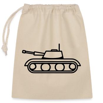 tank - Closable cotton gift bag (25x30cm) - nature - Front