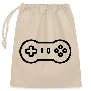 Videospiel-Controller - Verschließbarer Geschenkbeutel aus Baumwolle (25x30cm) - Natur - Vorne