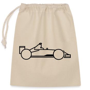 Race Car - Closable cotton gift bag (25x30cm) - nature - Front