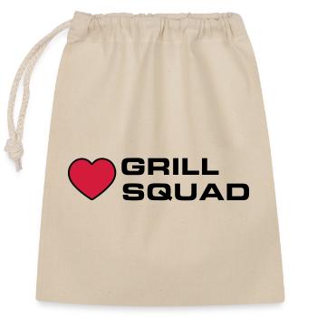 Escouade de grillades - Sac cadeau en coton avec cordon (25 x 30 cm) - nature - Devant