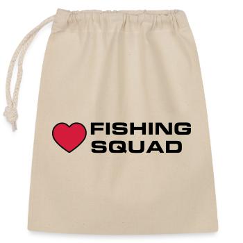 Escouade de pêche - Sac cadeau en coton avec cordon (25 x 30 cm) - nature - Devant