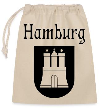 Ventilateur de Hambourg - Sac cadeau en coton avec cordon (25 x 30 cm) - nature - Devant