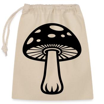 Pilz - Verschließbarer Geschenkbeutel aus Baumwolle (25x30cm) - Natur - Vorne