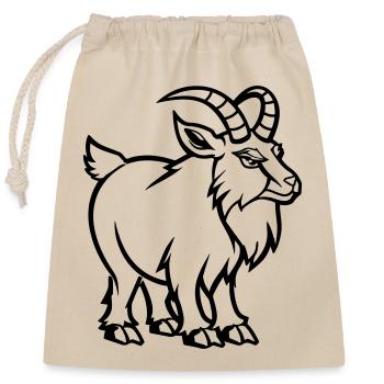 Capricorne - Sac cadeau en coton avec cordon (25 x 30 cm) - nature - Devant