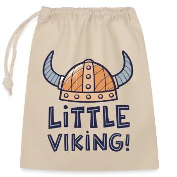 Petit Viking Dessin Amusant - Sac cadeau en coton avec cordon (25 x 30 cm) - nature - Devant