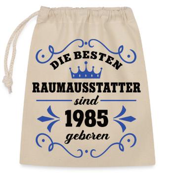 Interior Decorator Birthday Born 1985 85 - Closable cotton gift bag (25x30cm) - nature - Front