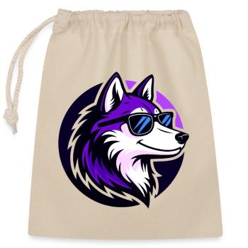 Purple Wolf Stylish Sonnenbrillen - Verschließbarer Geschenkbeutel aus Baumwolle (25x30cm) - Natur - Vorne