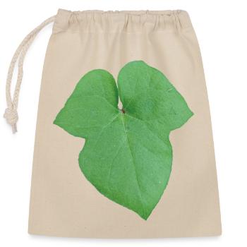 Green_Leaf_-_Tiny_Red_Spider - Sac cadeau en coton avec cordon (25 x 30 cm) - nature - Devant