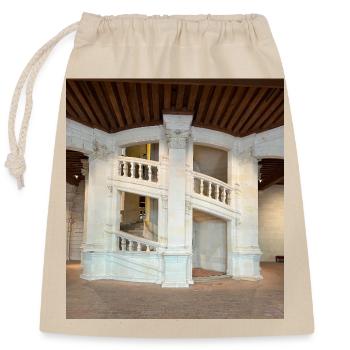 Escalier à double révolution - Sac cadeau en coton avec cordon (25 x 30 cm) - nature - Devant