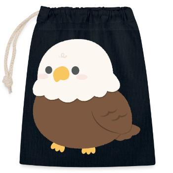 pygargue à tête blanche - Sac cadeau en coton avec cordon (25 x 30 cm) - bleu marine - Devant