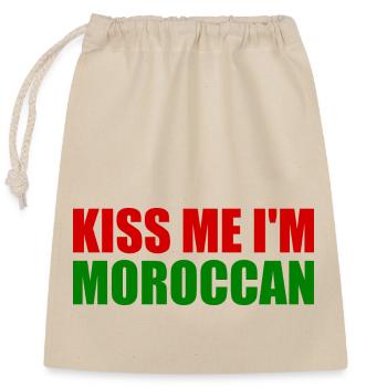 Kiss me im moroccan - maroc - Sac cadeau en coton avec cordon (25 x 30 cm) - nature - Devant