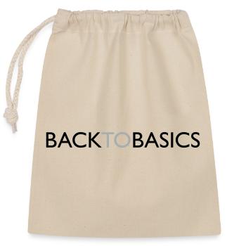 14 Back to basics - Closable cotton gift bag (25x30cm) - nature - Front