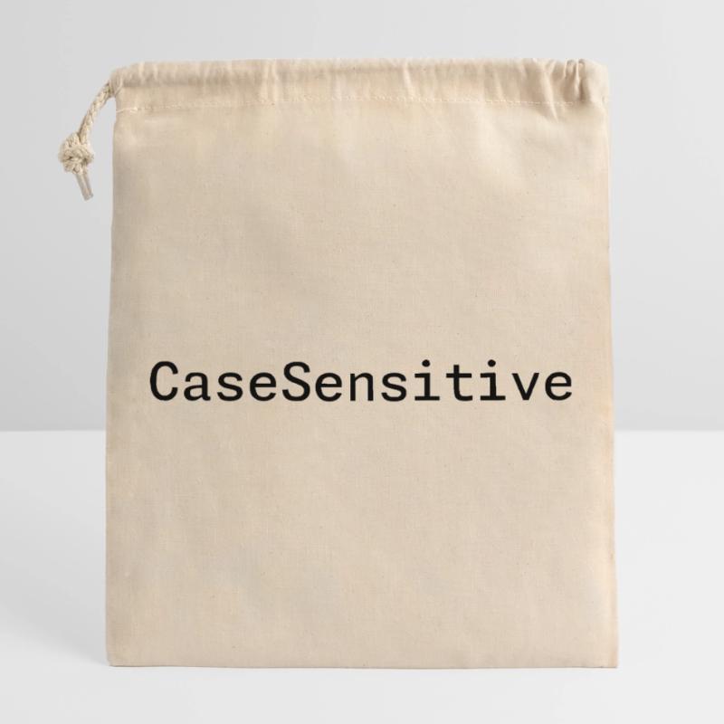 CaseSensitive Developer Humor Closable cotton gift bag (25x30cm)