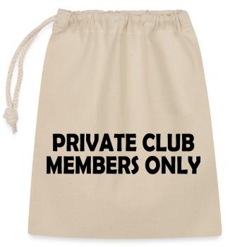 private club members only - Sac cadeau en coton avec cordon (25 x 30 cm) - nature - Devant
