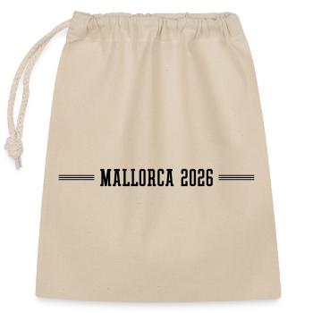 Mallorca 2026 - Verschließbarer Geschenkbeutel aus Baumwolle (25x30cm) - Natur - Vorne