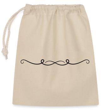 Ornament Line - Closable cotton gift bag (25x30cm) - nature - Front