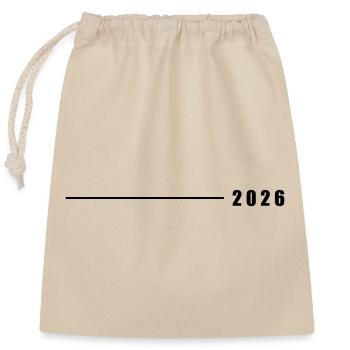 Ligne 2026 - Sac cadeau en coton avec cordon (25 x 30 cm) - nature - Devant