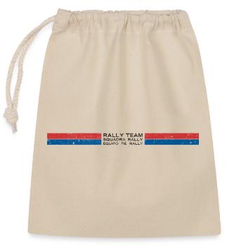 Rally Team Red and Blue Classic Stripes Design - Verschließbarer Geschenkbeutel aus Baumwolle (25x30cm) - Natur - Vorne