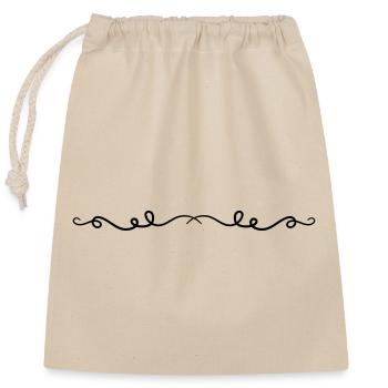 Ornament Line - Closable cotton gift bag (25x30cm) - nature - Front