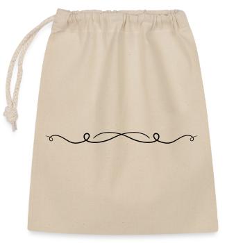 Ornament Line - Closable cotton gift bag (25x30cm) - nature - Front