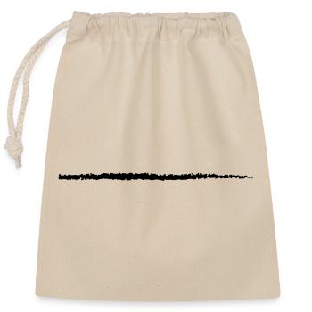 Stroke Art Brushstroke Underscore Crack Line - Closable cotton gift bag (25x30cm) - nature - Front