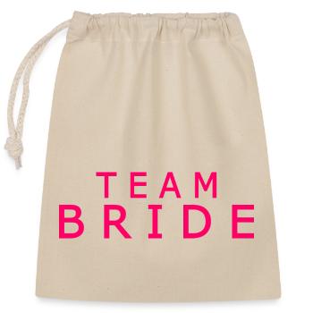 Team bride - Verschließbarer Geschenkbeutel aus Baumwolle (25x30cm) - Natur - Vorne